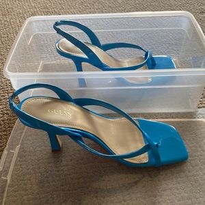 Blue guess heels